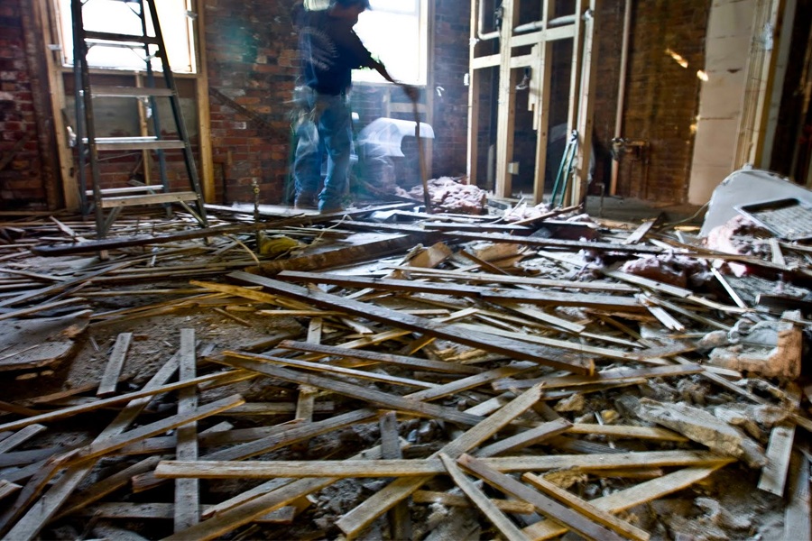 Timber and renovation debris for haulage and disposal